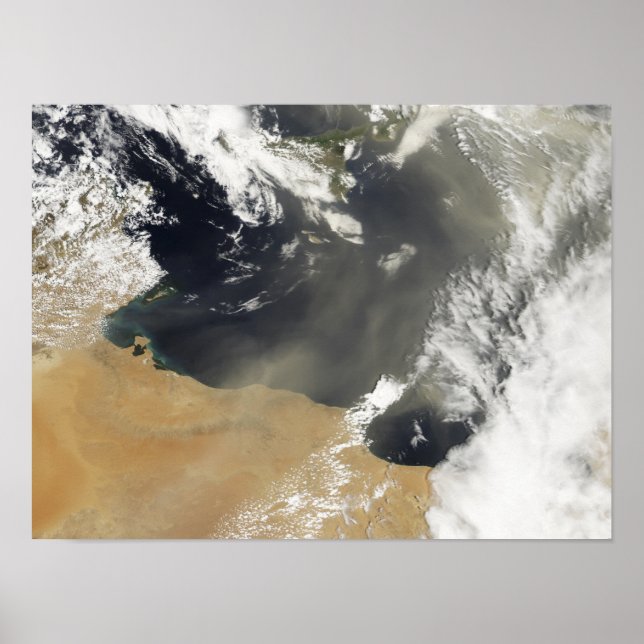Poster Placas de poeira que sopram ao largo da costa nort (Frente)