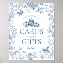 Poster Placas de Presentes e Cartões de Abóbora Toile Fra