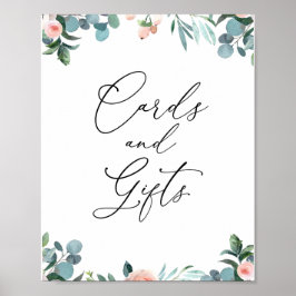 Poster Placas de Presentes e Cartões de Chá de Flores Ros