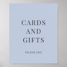 Placas de Presentes Simples Cartões Azul Empoeirad