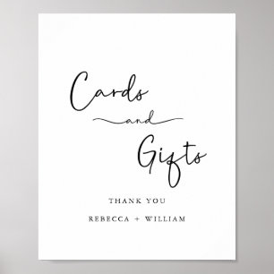 Poster Placas de Script Manuscritas Modernas e Sinal de p