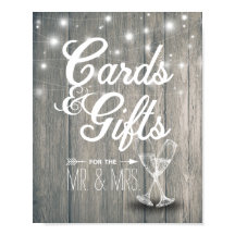 Placas de Sinalização de Casamento e Presentes Ócu