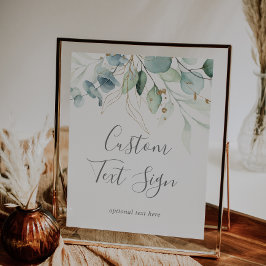 Poster Placas de Texto Personalizado Airy Greenery Cards
