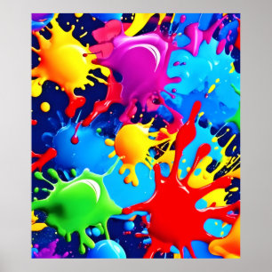 Poster Placas de Tinta Vibrantes: Uma Declaração de Cores