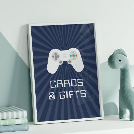 Poster Placas e presentes do Aniversário de criança do jo