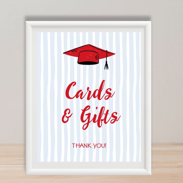 Poster Placas e presentes Festa de formatura Boné Formand (Cards & Gifts Grad Cap 2025 Graduation Party Poster)