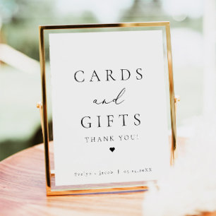 Poster Placas e presentes para caligrafia Elegante EVELYN