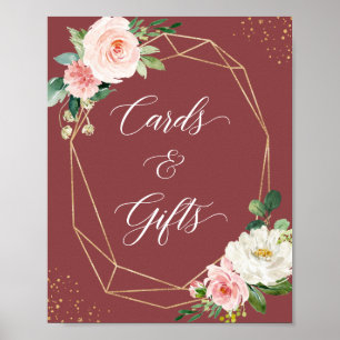 Poster Placas e presentes - Sinal de canela Rosa Blush Fl