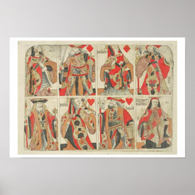 Pôster Placas Jogadoras Isoladas, final do século XVIII (Frente)