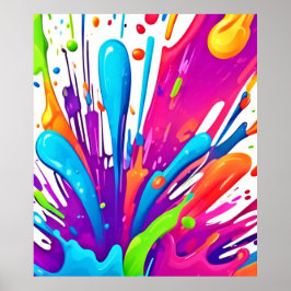 Poster Placas Líquidas Coloridas