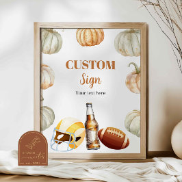 Poster Placas Personalizadas de Chuveiro de Abóbora Futeb
