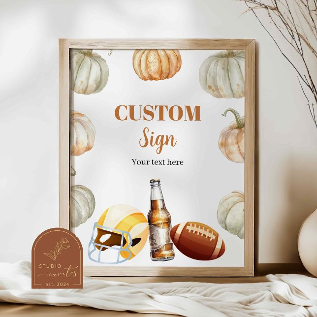 Poster Placas Personalizadas de Chuveiro de Abóbora Futeb (Criador carregado)