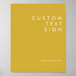 Poster Placas Personalizadas e Presentes Cartões Dourados