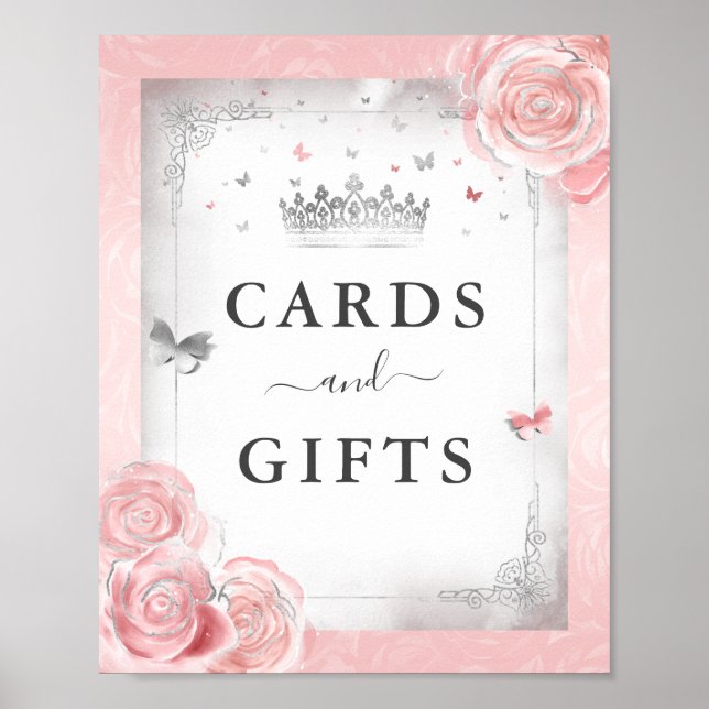Poster Placas Prateadas Cor-de-Rosa Blush - Sinais de Gru (Frente)