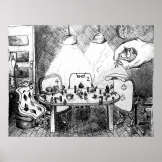 Pôster Placas Reproduzindo Pessoas