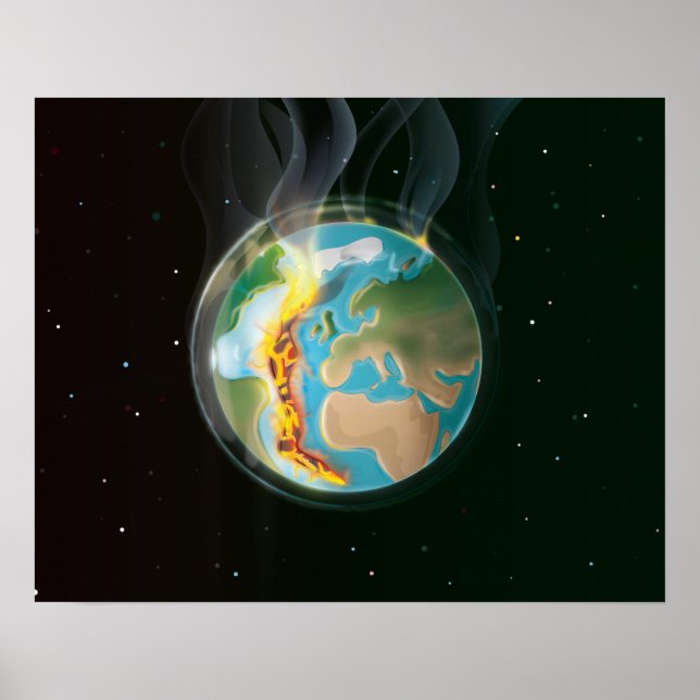 Poster Placas Tectônicas do Planeta Terra (Frente)