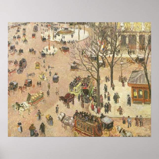 Pôster Place du Theater Francais, 1898 (Frente)