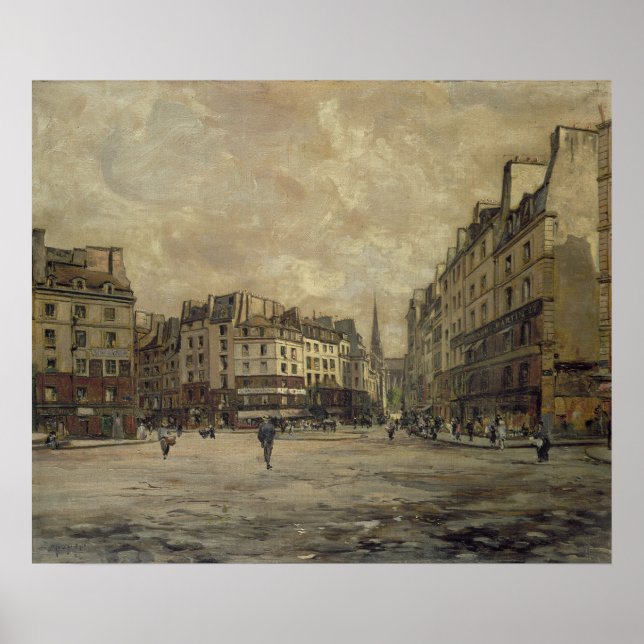 Pôster Place Maubert, Paris, 1888 (Frente)