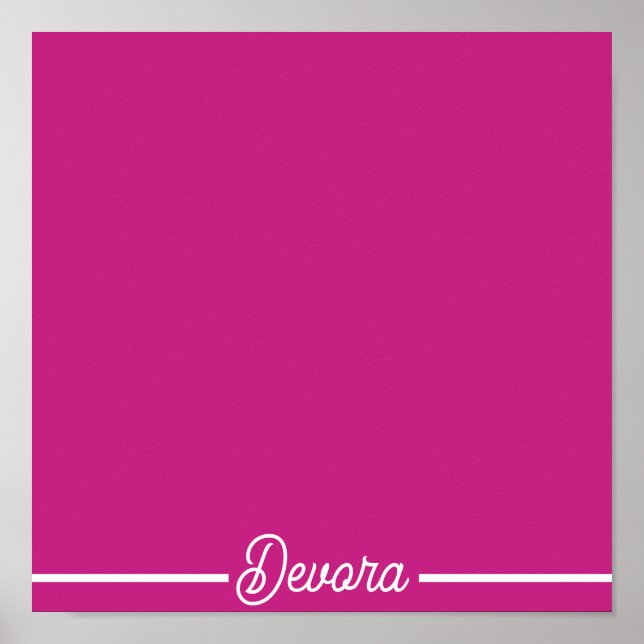Poster placembo floral rosa (Frente)