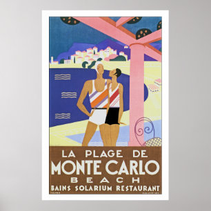 Pôster Plage de Monte - Carlo do La