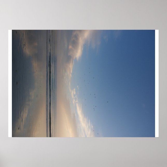 Poster plage soir d'encarne Bretagne (Frente)