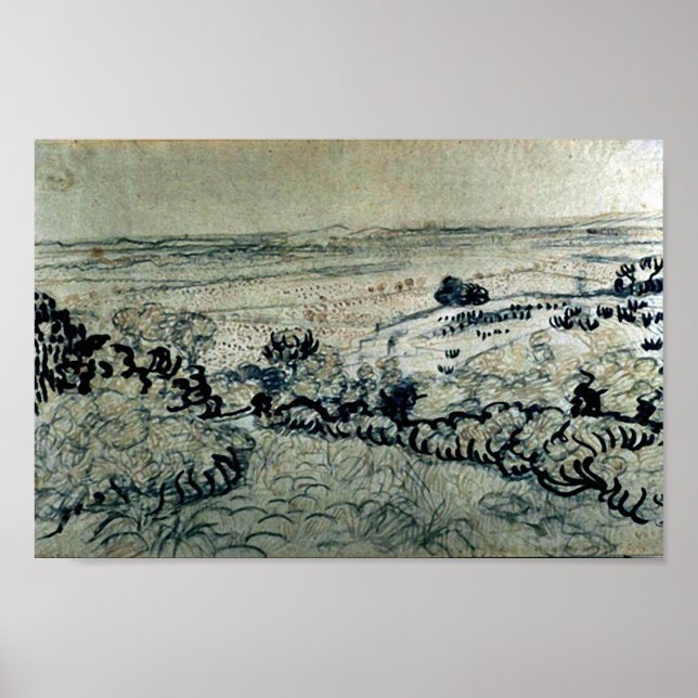 Poster Plain de La Crau Van Gogh Fine Art (Frente)