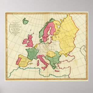 Pôster Plain map Europe