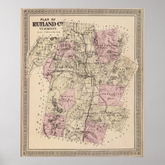 Poster Plan of Rutland Vermont (Frente)