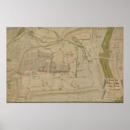 Poster Plan of the Water Supply System in Görlitz, 1794