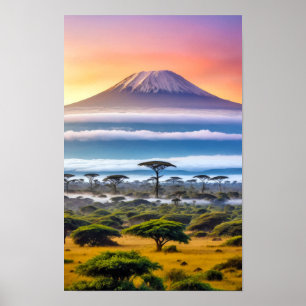 Poster Planeia Natureza Savannah ao ar livre Paisagem Art