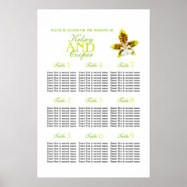 Poster Planejador de Assentos de Mesa de Casamento com Ve
