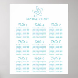 Poster Planejador de assentos de mesa de casamento de est
