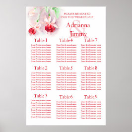 Pôster Planejador de Assentos de Mesa de Casamento Rosa V