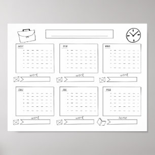 Poster Planejador para a semana