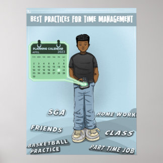 Poster Planejamento e Gerenciamento de Tempo (Matte)