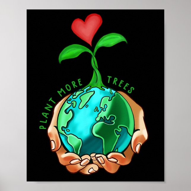 Poster Planejar mais árvores no dia a dia salvam nosso cl (Frente)