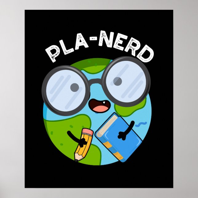 Poster Planerd Funny Planet Torna Escuro BG (Frente)