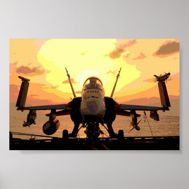Poster Planes Hornet F A- 18 USA John C. Stênis (Frente)