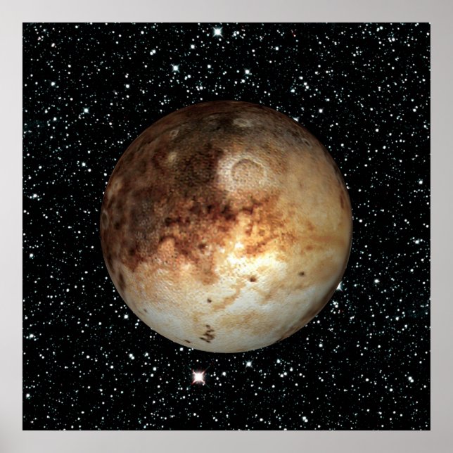 Pôster PLANET PLUTO star background ( solar system) ~ (Frente)