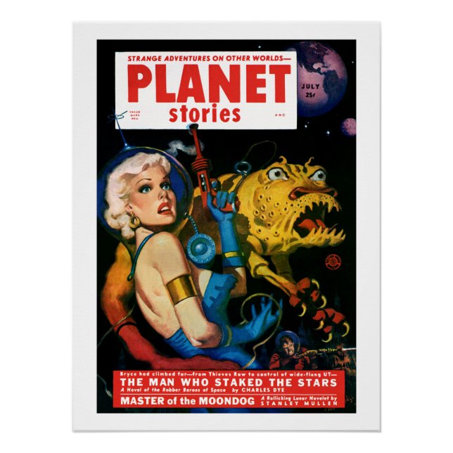 Pôster Planet Stories (julho de 1952) (Frente)