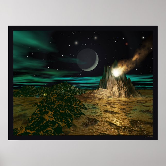 Poster Planet Volcano World (Frente)