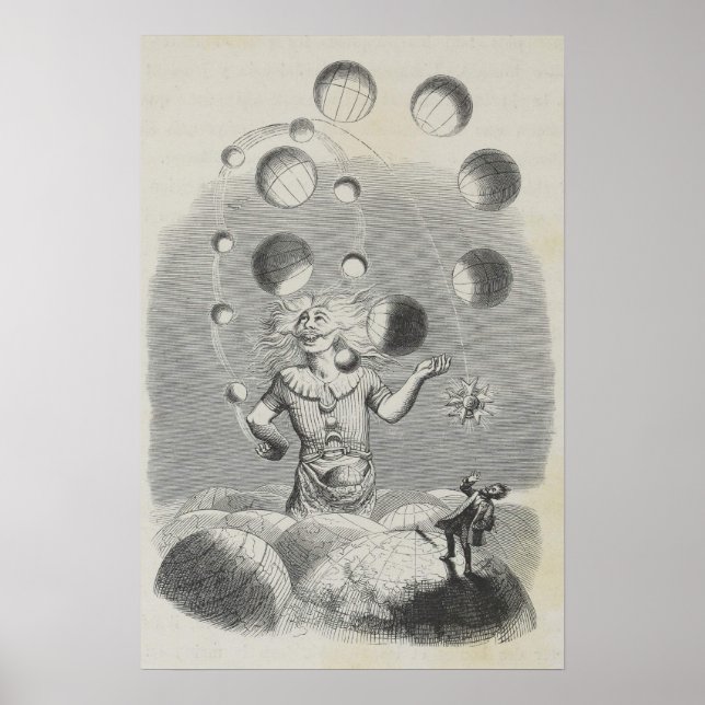 Poster Planeta Antiquado de Astronomia Humor em Vovô Faze (Frente)