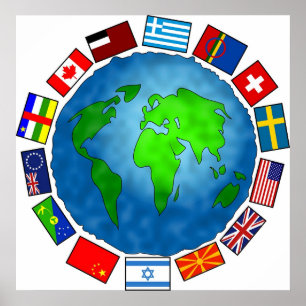 Pôster Planeta da bandeira