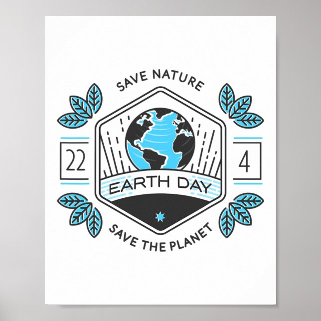 Poster Planeta de Mudanças Climáticas Ecológicas do Dia d (Frente)