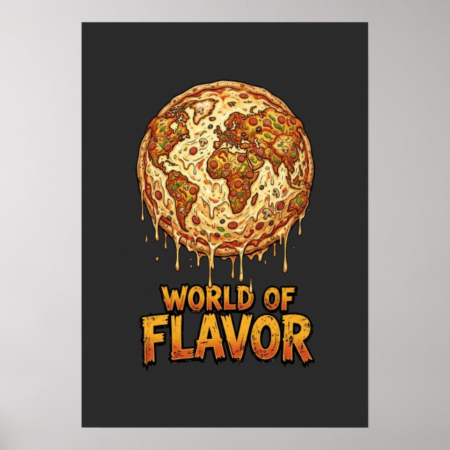 Poster Planeta de Overload de Pizza (Frente)
