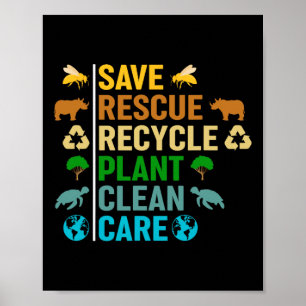 Poster Planeta do Dia da Terra Salvar Abelhas Emergindo R