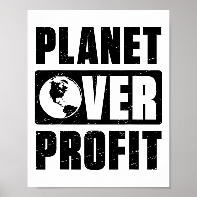 Poster Planeta do Dia da Terra sobre o Clima Ambiental Lu (Frente)
