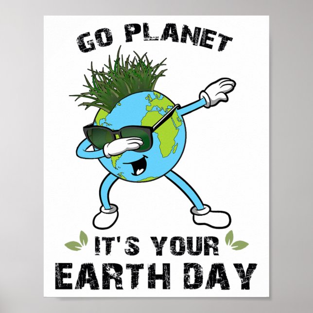 Poster Planeta é o Dia da Terra Dabitando Crianças da Ter (Frente)