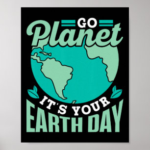 Poster Planeta, é seu Dia da Terra Salvar Conservação Na
