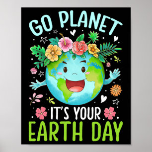 Poster Planeta Gelado É Seu Professor De Dia de Aniversár